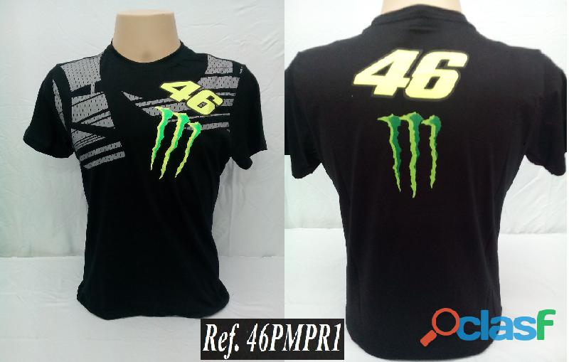 AY Camisetas Moto Velocidade Valentino Rossi, VR46, The Doctor, The Donkey, BMW, Monster 1