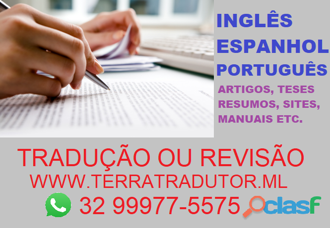 Tradução e revisão de artigos e outros textos em inglês, espanhol e português