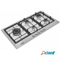 Cooktop a gás tramontina inox escovado 5 bocas c/