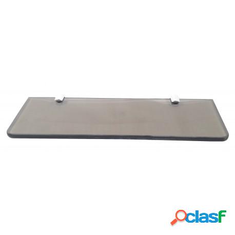 Prateleira reta 30x10cm com vidro bronze 8mm