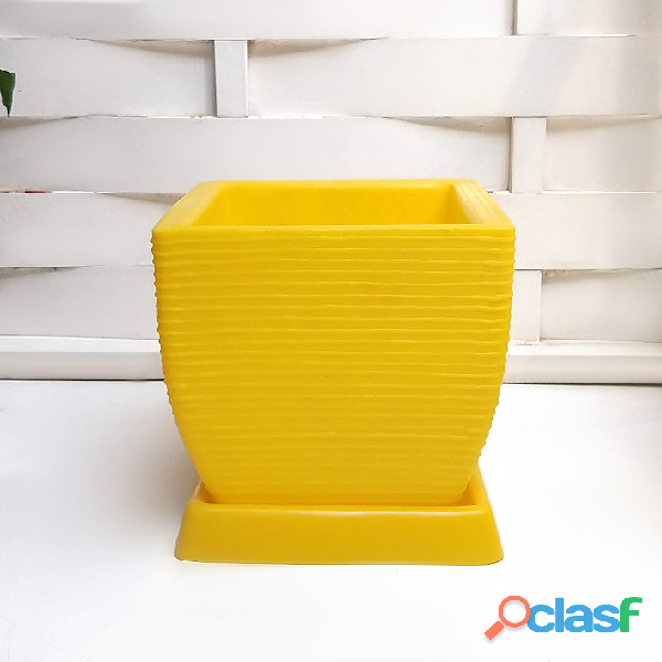 Vaso De Planta + Prato Resina Plastica Polietileno 30x30 1