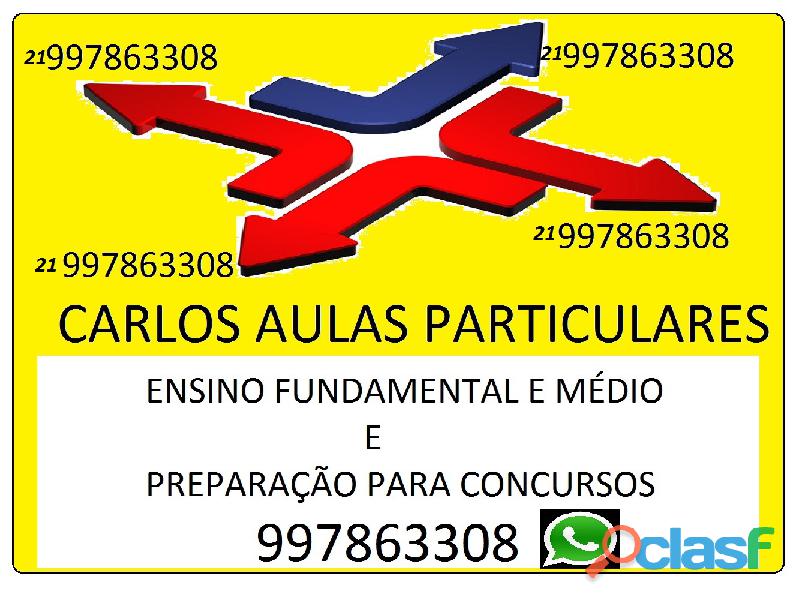 Aulas Particulares ONLINE ou presencial