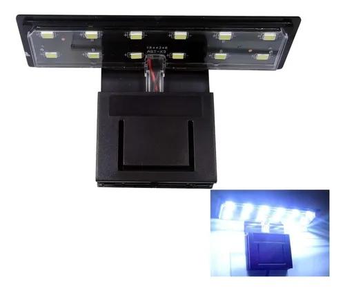 Luminaria Led Para Aquario Soma X3w Preta 5w Leds Brancos X3