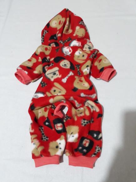 Macacão Roupa Soft Pijama Casaco Frio Cão Gato Pet Barato