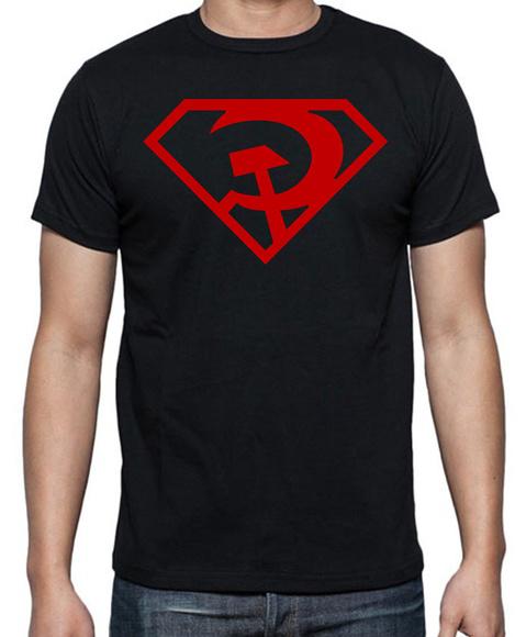 Camiseta superman red son &quot;entre a foice e o martelo&quot;