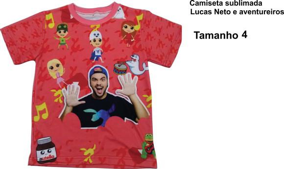 Camisetas Infantil.SUBLIMAÇÃO TOTAL. LUCAS NETO