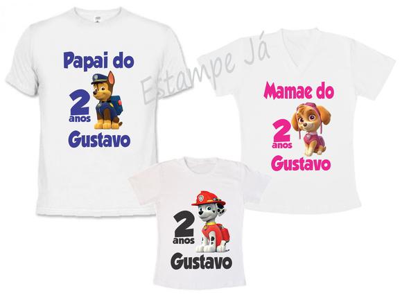 Camisetas Personalizadas da Patrulha Canina Skye Chase