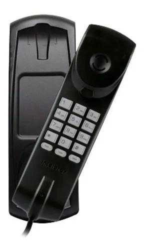 Telefone gôndola preto intelbras tc 20 slim mesa parede