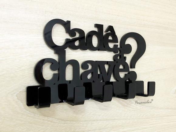 Porta Chaves De Parede Decorativo Frase Cade A Chave 16x12