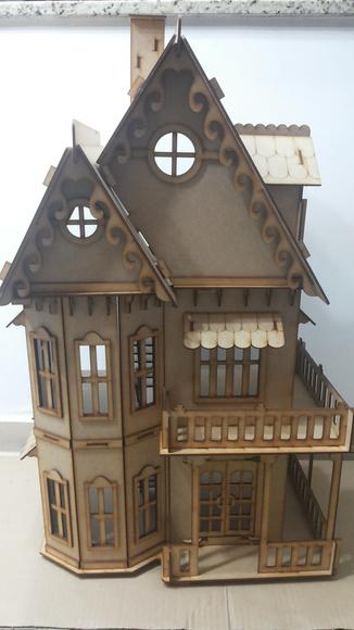 Casa casinha boneca mdf 25 móveis gratis