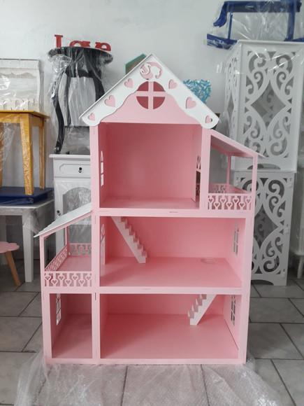 Casa de boneca barbie 130 cm em mdf