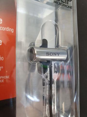 Microfone sony ecm-cs3 omnidirecional cinza