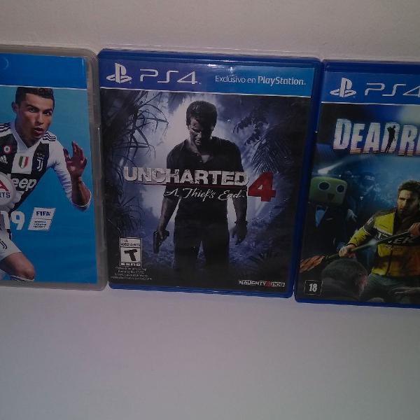 combo 3 jogos Playstation , fifa , deadrising e Uncharted