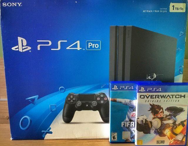 PS4 Pro (novo, garantia) + jogos! Estudo trocas (slim ou