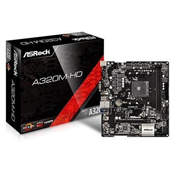 Placa mãe amd asrock a320m-hd ddr4 am4 leia descrição