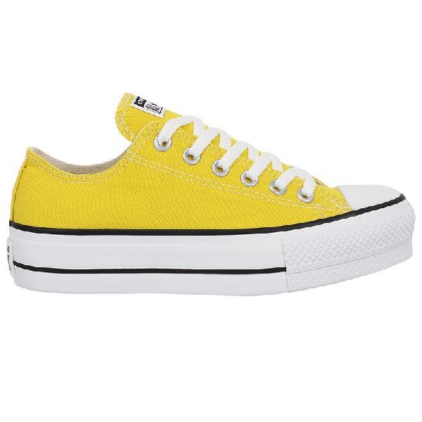 Tênis converse chuck taylor all star plataform amarelo vivo