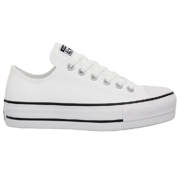 Tênis converse chuck taylor all star plataform branco preto