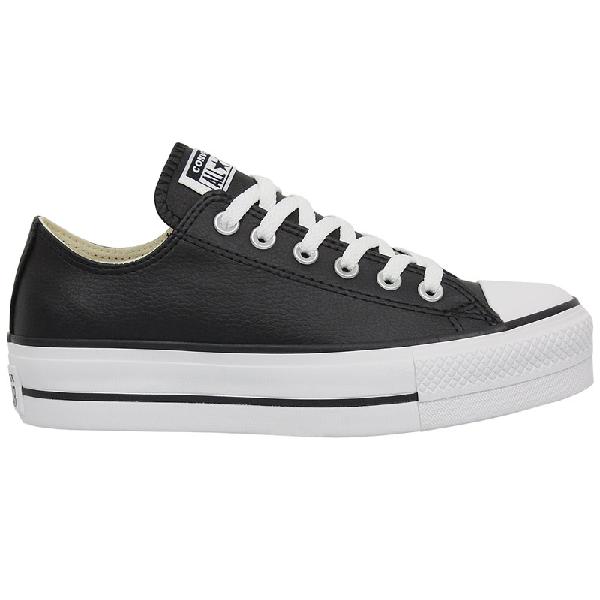 Tênis converse chuck taylor all star plataform preto branco