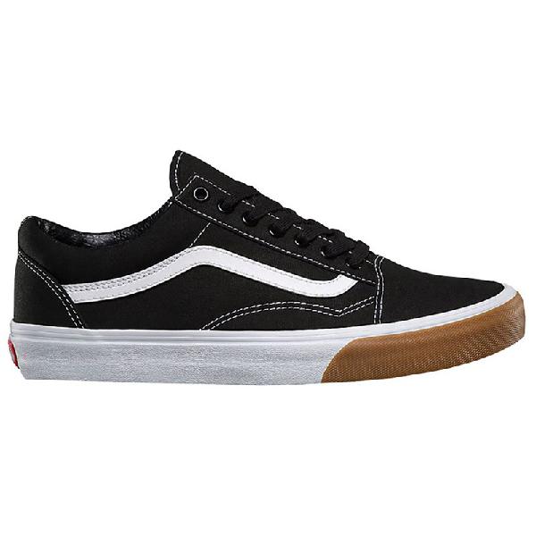 Tênis vans old skool gum bumper black true white - surf