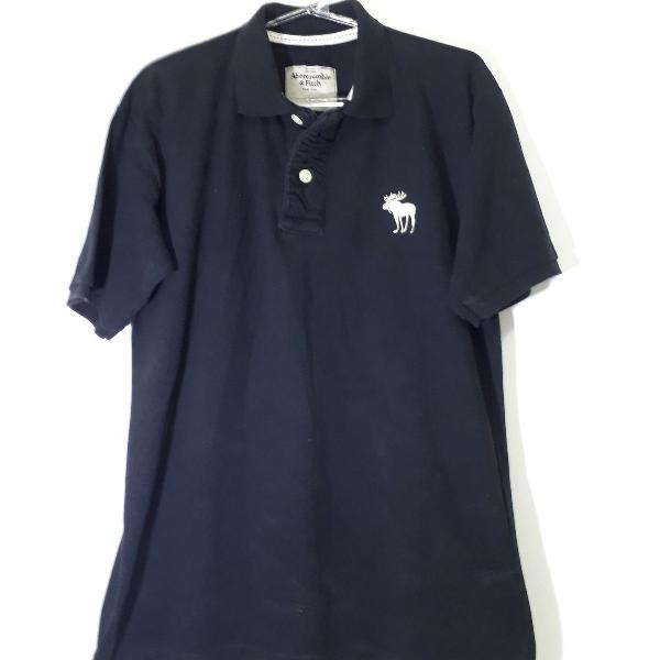 camisa polo abercrombie preta