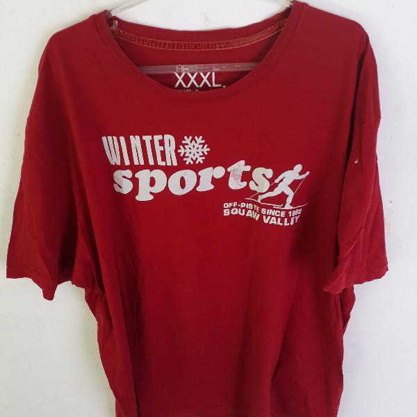 Camiseta vermelha next &#39;winter sports&#39;