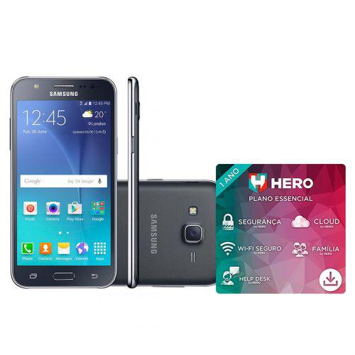 Celular smartphone samsung galaxy j5 duos j500m preto + hero