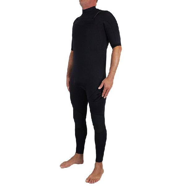 Long john mormaii ultra skin 2/2mm manga curta preto - surf