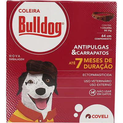 Coleira antipulgas e carrapatos coveli bulldog 7 para cães