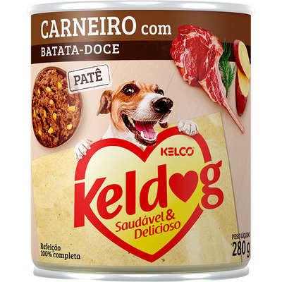 Ração úmida keldog lata carneiro e batata doce