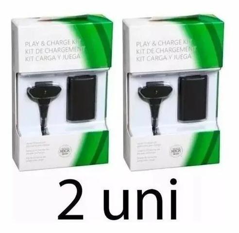 Kit 2 Bateria Carregador Controle Xbox 360 Slim 58.000mah