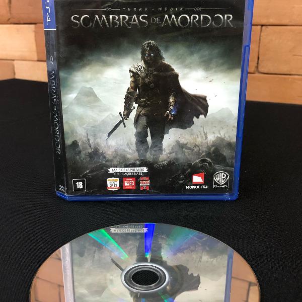 jogo para ps4 sombras de mordor