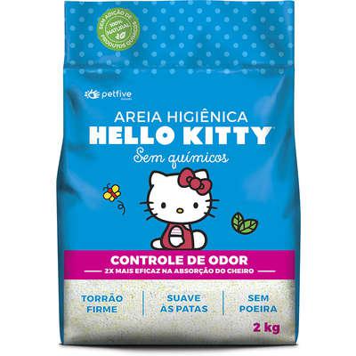 Areia Sanitária Hello Kitty Azul