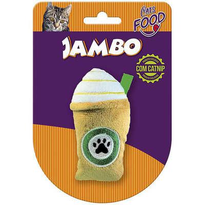 Brinquedo jambo pelúcia food cat starbark caramelo