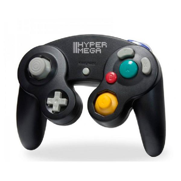 Controle hyper mega preto - gamecube e wii