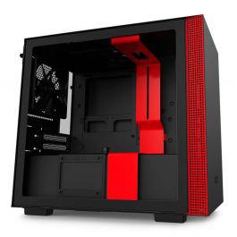 Gabinete nzxt h210 preto/vermelho