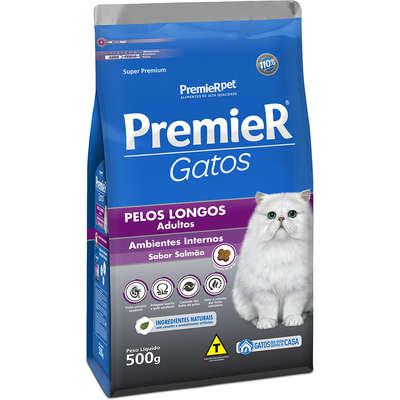 Ração Premier Pet Gatos Ambientes Internos Pelos Longos