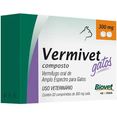 Vermífugo Biovet Vermivet 300 mg para Gatos