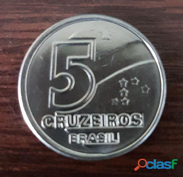 Vendo lote 5 moedas 5 cruzeiros soberba