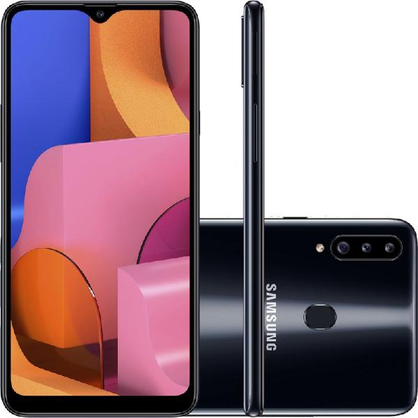 Smartphone samsung galaxy a20s 32gb 6.5&quot; 3gb ram câmera