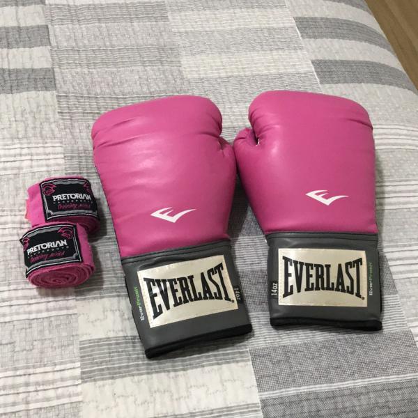 luvas everlast + faixas