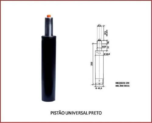 Pistao a gás coluna universal cadeira 120, 150 e 170 kg