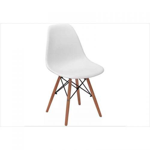 Cadeira eiffel charles eames em abs branca com base de