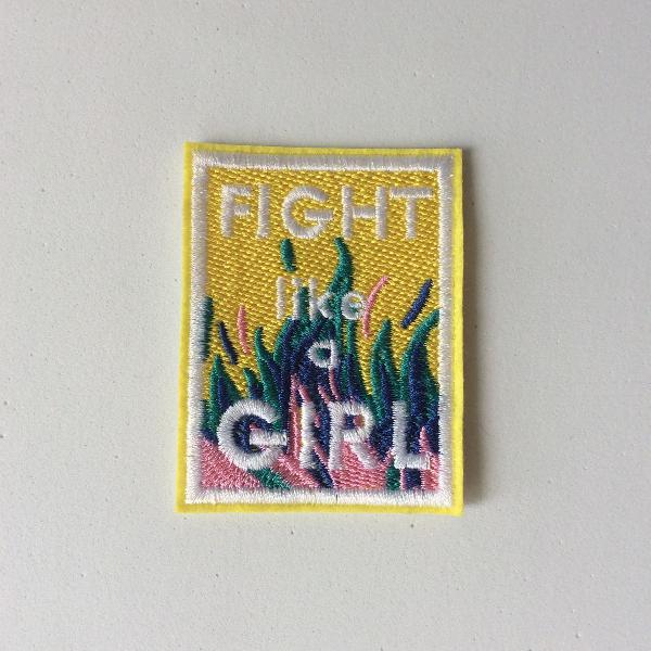 Patch/bordado fight like a girl