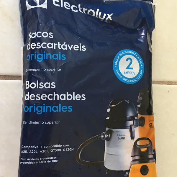 saco descartável aspirador de pó electrolux gt30n gt300