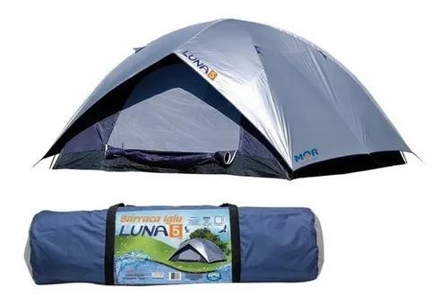 Barraca camping luna 5 pessoas acampamento praia + bolsa mor