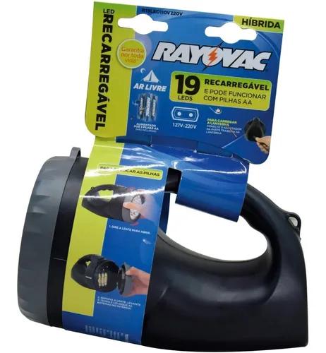 Lanterna recarregável hibrida rayovac 19 leds - bivolt nova