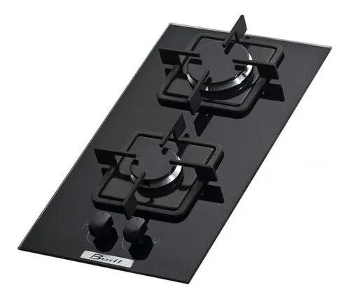 Cooktop 2 bocas gás built mesa de vidro t