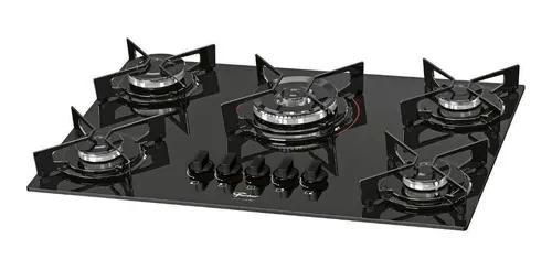 Cooktop fischer 5 bocas tripla chama fit line gás mesa