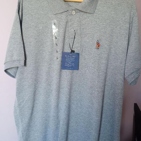 Camiseta polo de marca ralph lauren de cor cinza tamanho g