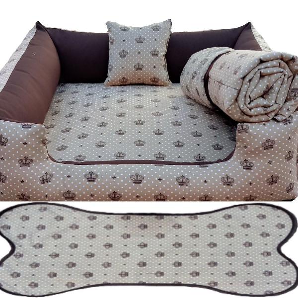 Kit cama pet gg 90x90 pra cachorro grande